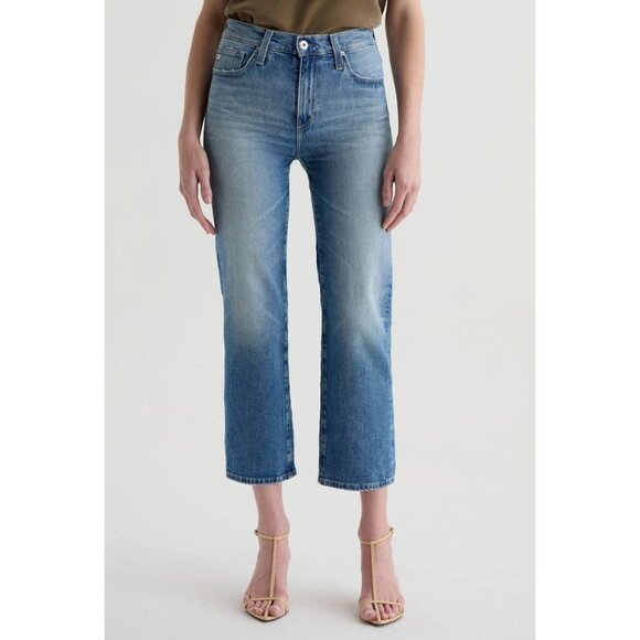 NWT AG Jeans Brinley Straight High Rise Crop Jean in 13 Years Palermo Size 25 - Picture 1 of 6